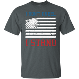 I Don't Kneel Distressed American Flag I Stand Shirt_black