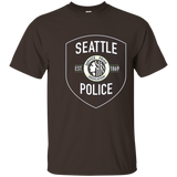 Seattle Police Dept Shield Badge T Shirt Tee_Navy