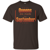 Queens are Made in September Birthday Gift Tshirt Tee_Black