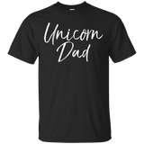 Unicorn Dad Shirt Cute Funny Father Of Unicorn Girls Tee_black=