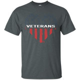 America Veteran Heart Flag T-shirt_black