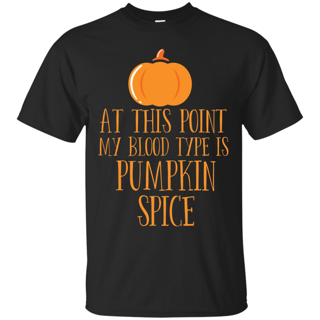 My Blood Type Is Pumpkin Spice Halloween Party T-Shirt_Black