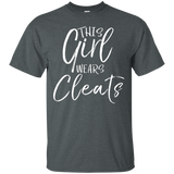 This Girl Wears Cleats Shirt Cute Funny Sports Soccer Tee_Black