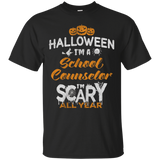 School Counselor Halloween Costume Gift Tshirt_Black