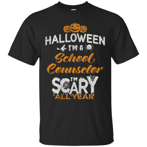 School Counselor Halloween Costume Gift Tshirt_Black
