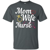 Women's Mom Wife Nurse Funny T-shirt_Black