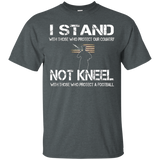 I Stand For The American Flag Shirt Not Kneel For Football_black=