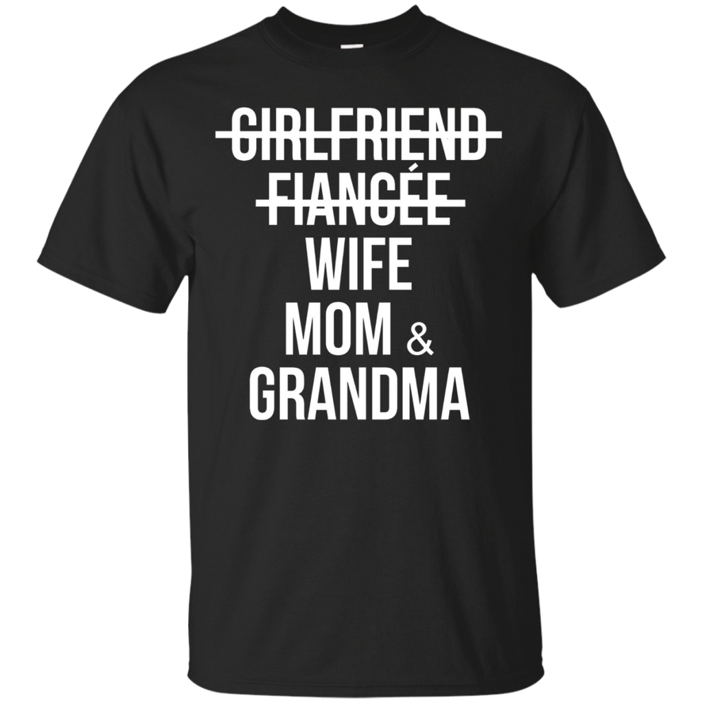 Wife Mom & Grandma - Pregnancy Reveal T-shirt Gifts_black=