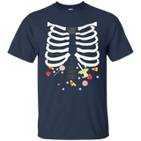 Glow In The Dark Halloween Candy Ribs Graphic Tee_black=