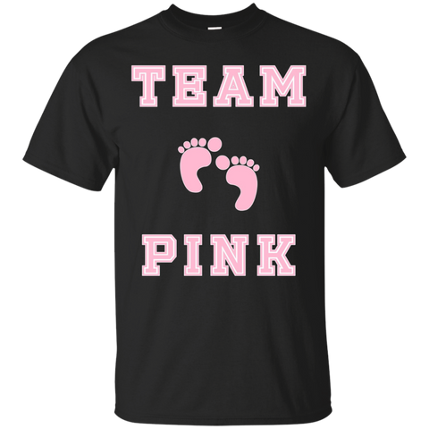 Team Girl Baby Shower Gender Reveal Party Cute Funny Pink_Black