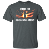 I Stand For Our National Anthem Graphic T-shirt_black