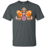 Cute Turkey And Football Tshirt For Thanksgiving_black