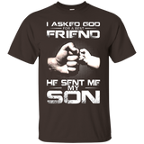 The God Sent Me My Son T-Shirt Father's Day_Black