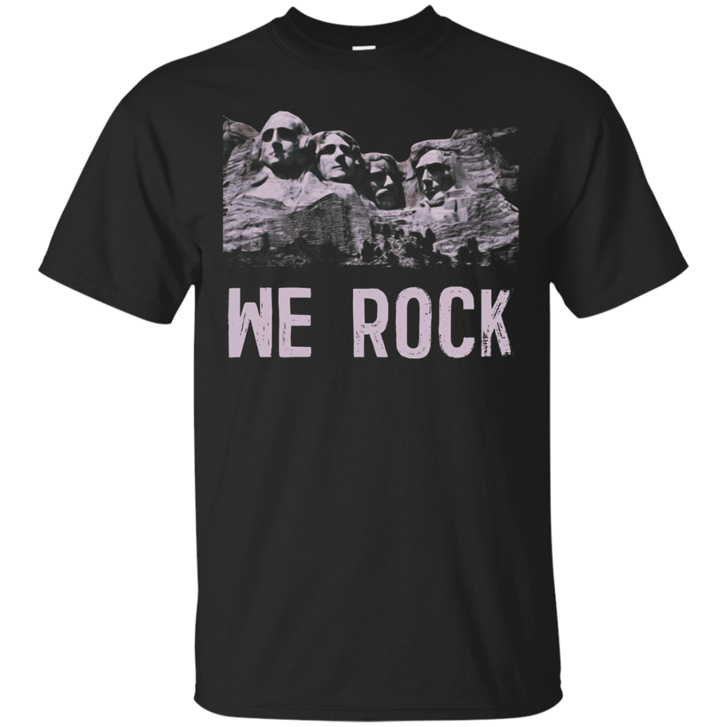 We Rock Mount Rushmore T-Shirt - Presidents Sculpture Tee_Black
