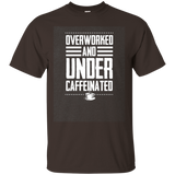 Overworked Under Caffeinated Black Coffee T-shirt Women Men_dark=