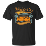 Writer's Block Your Imaginary Friends Won't Talk T Shirt_black=