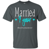 First Wedding Anniversary Gifts For Couples Husband T Shirt_black=