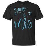 Womens Bachelorette Party Shirts Soon To Be Mrs Teal Diamond_Black