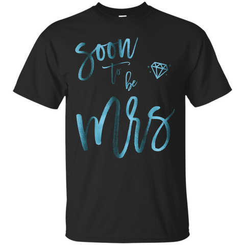 Womens Bachelorette Party Shirts Soon To Be Mrs Teal Diamond_Black