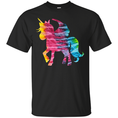 Tie Dye Unicorn Graphic T-shirt_black=