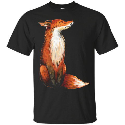 Watercolor fox shirt, Wild fox tshirts, Cute watercolor fox_Black