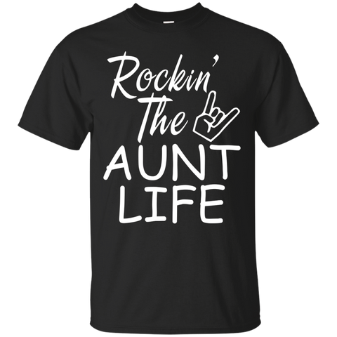 rockin the aunt life shirt_Black