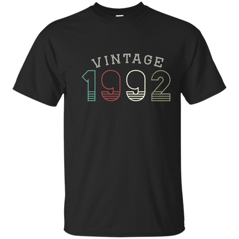 Vintage 1992! T-shirt For 25 Yrs Old 25th Birthday_navy=