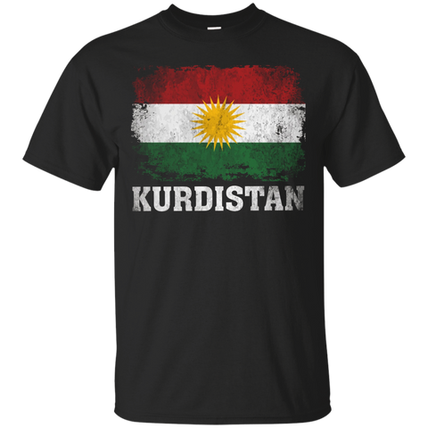 Kurdistan Kurdish Flag Vintage Distressed Aged Look