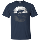 Lone Wolf Moon Wolf T-shirt Vu_black=