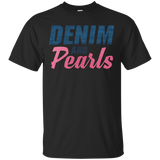 Denim & Pearls Casual Fashionista T-shirt_black