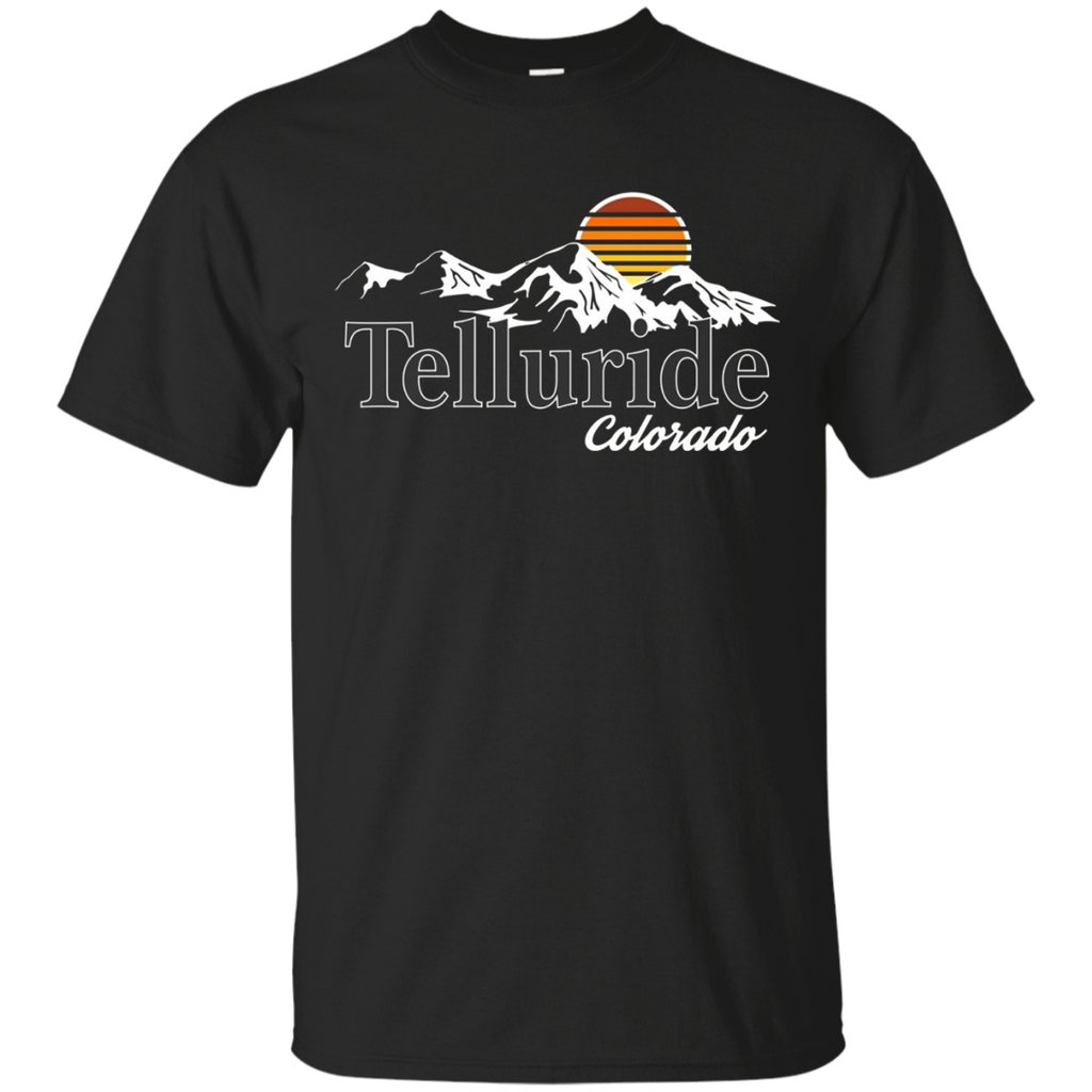 Skiing Telluride Colorado Mountain Lover T-shirt_Black