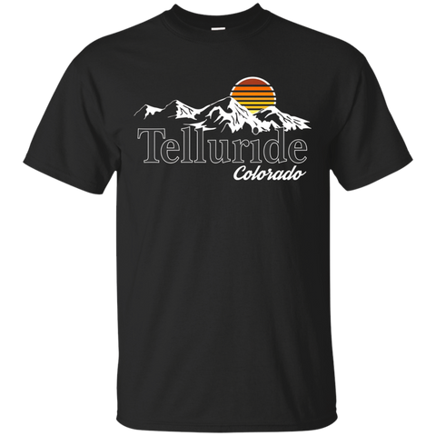 Skiing Telluride Colorado Mountain Lover T-shirt_Black