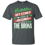 My Story Begins in The Bronx New York T Shirt_Black