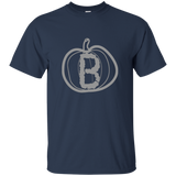 Letter B Pumpkin Name Initials Monogram T-shirt_black=