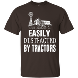 Easily Distracted By Tractors T-shirt_black=