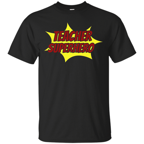 TEACHER Halloween Shirt SUPERHERO T-Shirt Fun Cool Party_Black