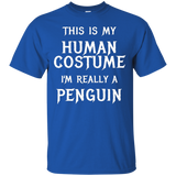 Penguin Halloween Costume Shirt Easy Funny for Kids Adults_Black