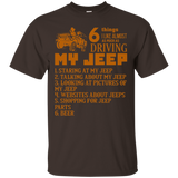 6 Think I Like Almost As Much As Driving My Jeep T Shirt_black=