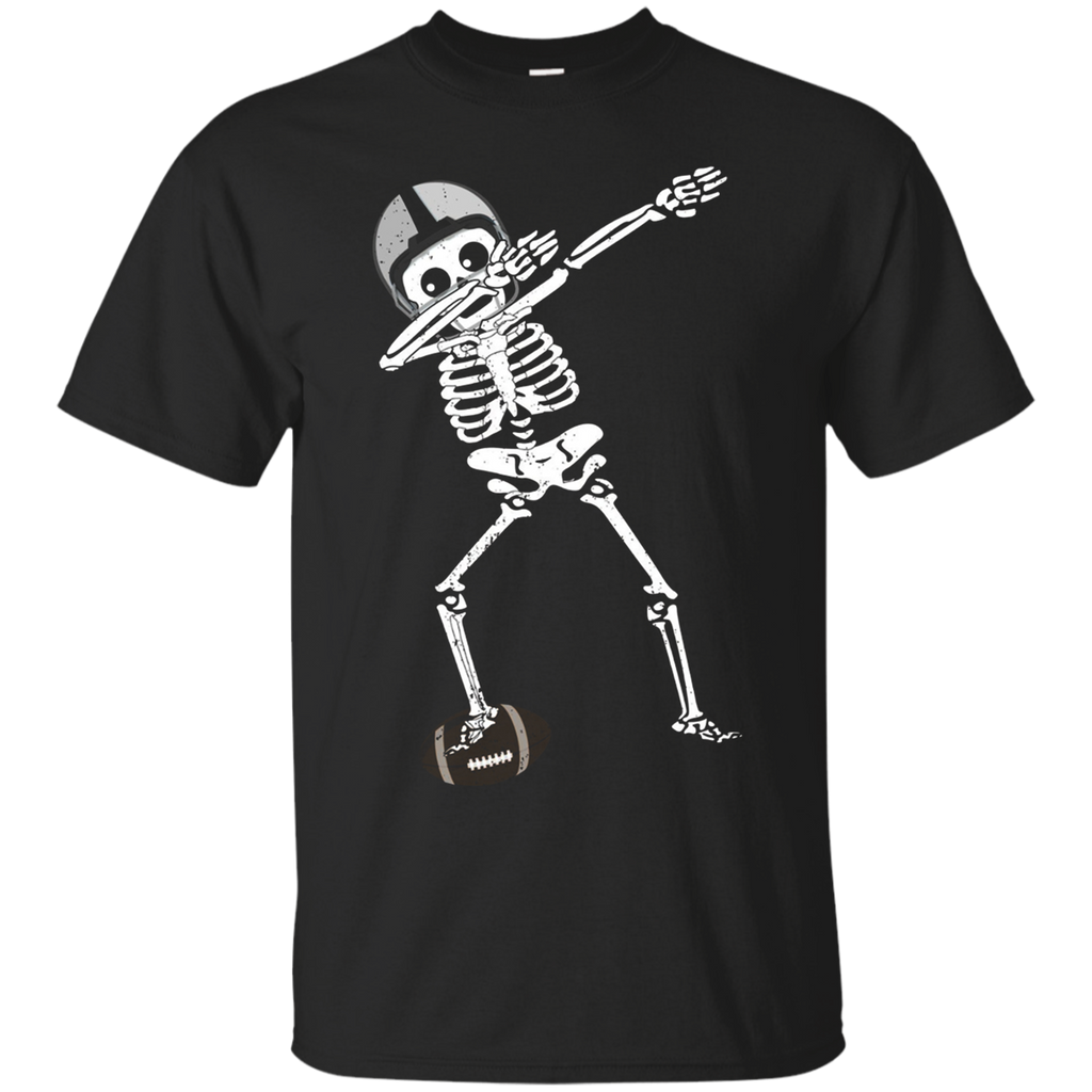 Halloween Dabbing Skeleton Football Shirt Dabbing Soccer Tee_black