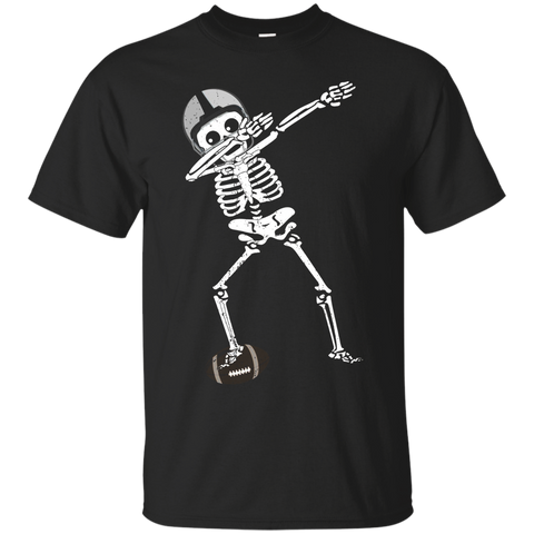 Halloween Dabbing Skeleton Football Shirt Dabbing Soccer Tee_black