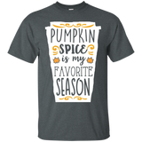 Pumpkin Spice Is My Favorite Season Cute Latte T-shirt_Black