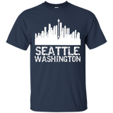 Seattle Washington USA United States America City T-shirt_Black