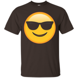 Glass Emoji Face T Shirt Emoticon Glasses Face Smile T Shirt_black=