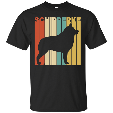 Vintage Style Schipperke Silhouette T-Shirt_Black