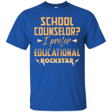 School Counselor I Prefer Educational Rockstar T Shirt_Black