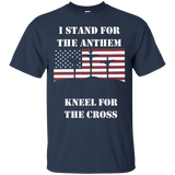 I Stand For The Anthem Kneel For The Cross Shirt_black