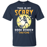 This Is My Scary Book Reader Halloween Costume T-shirt_black=