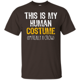 This Is My Human Costume Crow Halloween Funny T-shirt_black=