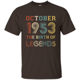 October 1953 The Birth Of Legends Birthday T-shirt_black=