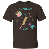 Mermaid 7th Birthday Shirt Birthday Girl T Shirt_Black